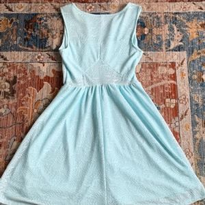 Xhiliration Light Blue Lace Dress